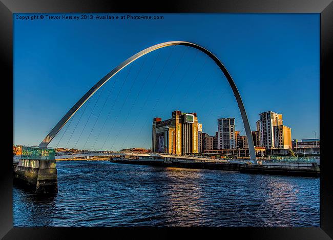 Gateshead Millenium Bridge Framed Print by Trevor Kersley RIP