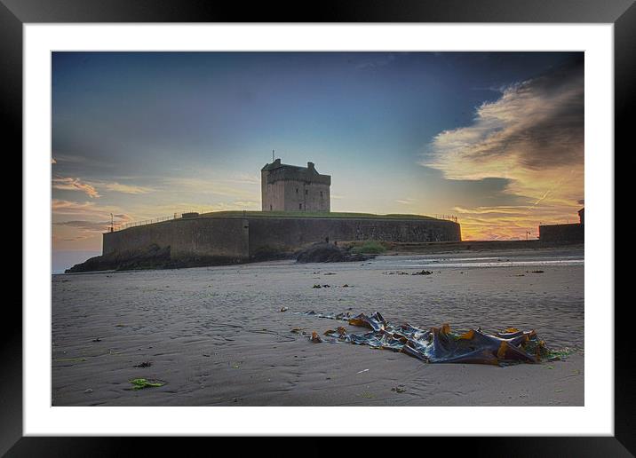 Broughty Castle Beach Framed Mounted Print by craig beattie