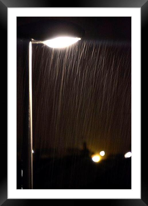 Light Rain Framed Mounted Print by  