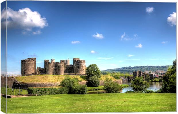 Caerphilly Castle 4 Canvas Print by Steve Purnell
