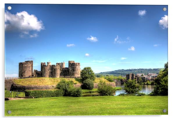 Caerphilly Castle 4 Acrylic by Steve Purnell