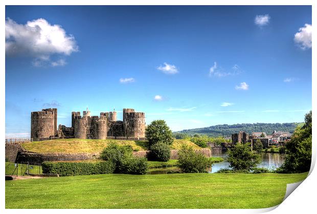 Caerphilly Castle 4 Print by Steve Purnell
