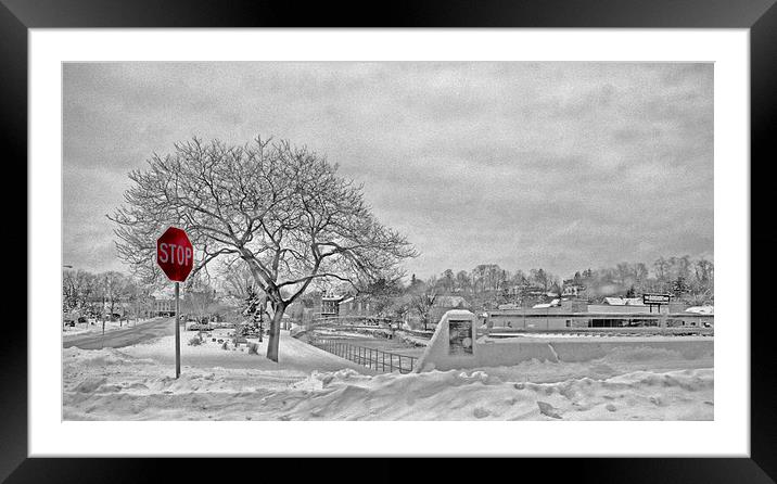 Stop in the snow Framed Mounted Print by HELEN PARKER