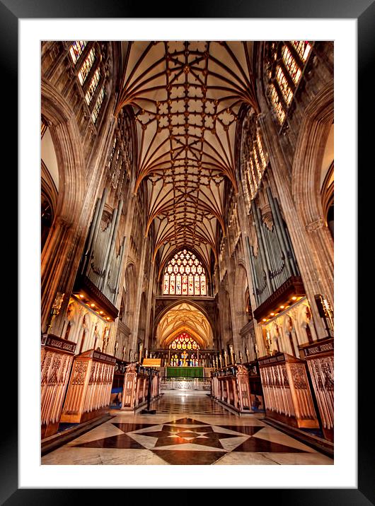 St Mary Redcliff, Bristol. The Nave & Organ. Framed Mounted Print by Becky Dix