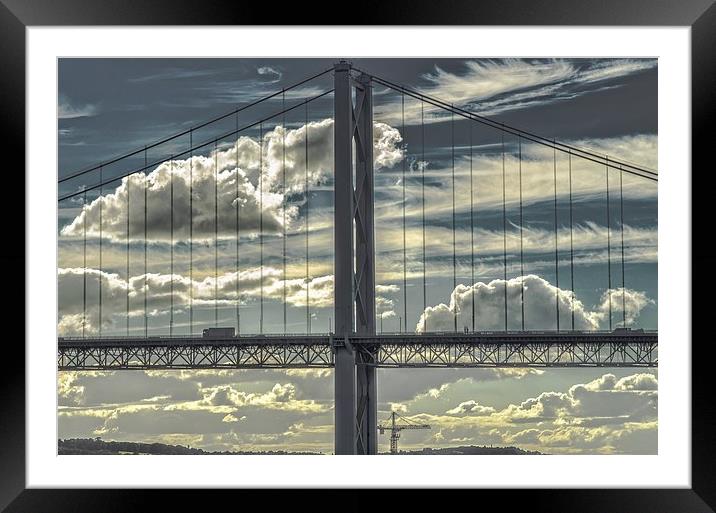 Forth Road Bridge Scotland Framed Mounted Print by Tylie Duff Photo Art