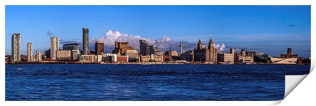 Liverpool Cityscape Panoramic Print by Paul Madden