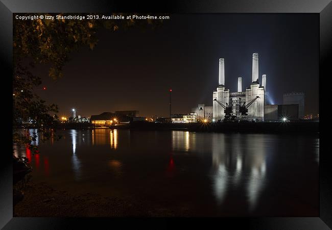 Battersea Power Station at Night Framed Print by Izzy Standbridge