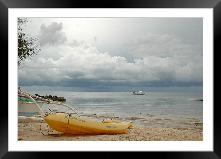 kayak Framed Mounted Print by emilio clores