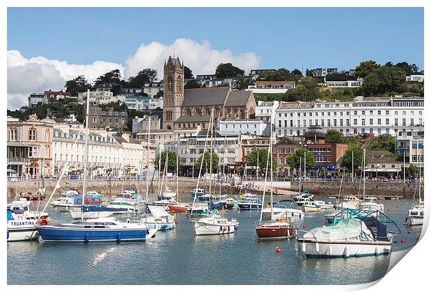 Torquay Harbour and Town Print by Diane Griffiths
