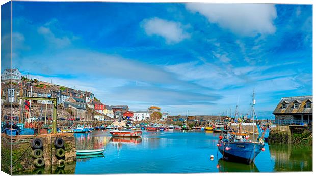 Mevagissey Harbour Canvas Print by Roger Byng