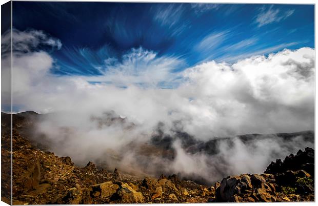 Clouds in Haleakala Canvas Print by Gareth Burge Photography