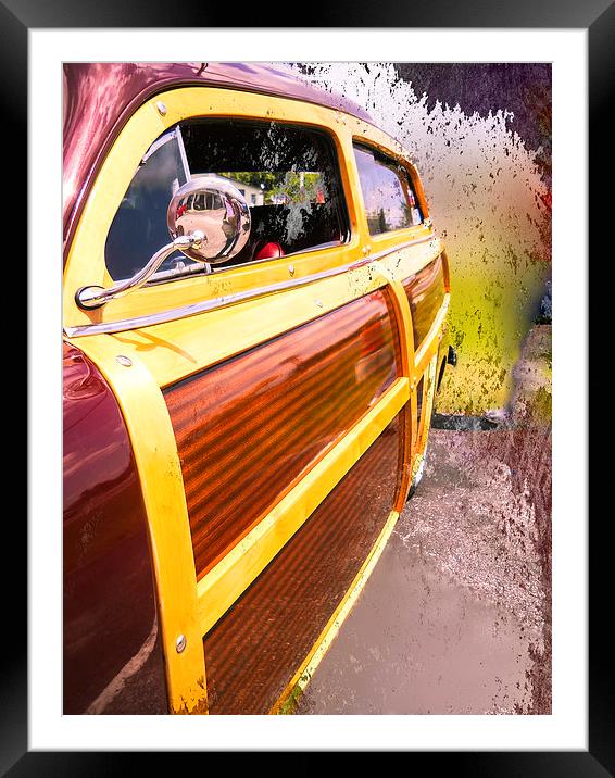 Load Your Board in the Woody Framed Mounted Print by Judy Hall-Folde