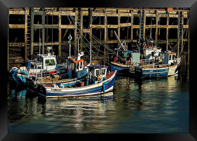 Fishing Boats Scarborough Framed Print by Trevor Kersley RIP