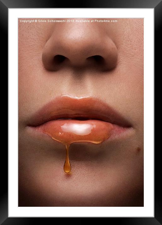 honey lips Framed Mounted Print by Silvio Schoisswohl
