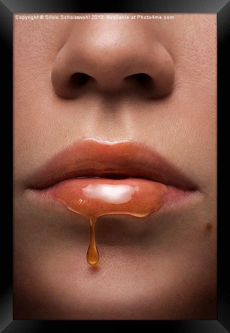 honey lips Framed Print by Silvio Schoisswohl