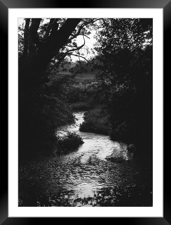 Light on meandering river. Framed Mounted Print by Liam Grant