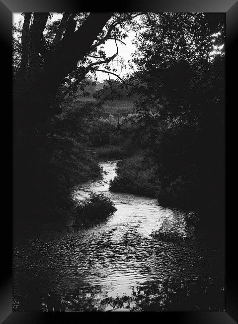 Light on meandering river. Framed Print by Liam Grant