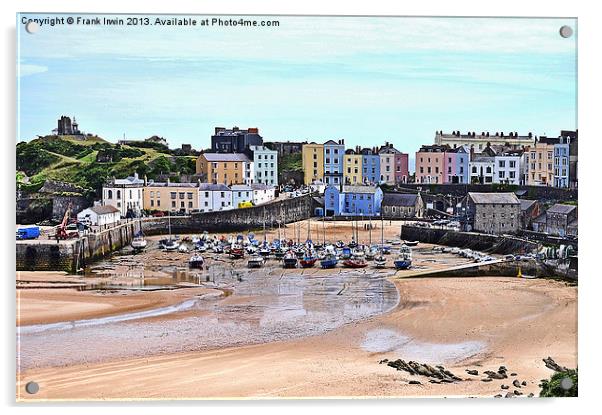 The Beautiful Tenby Harbour Acrylic by Frank Irwin