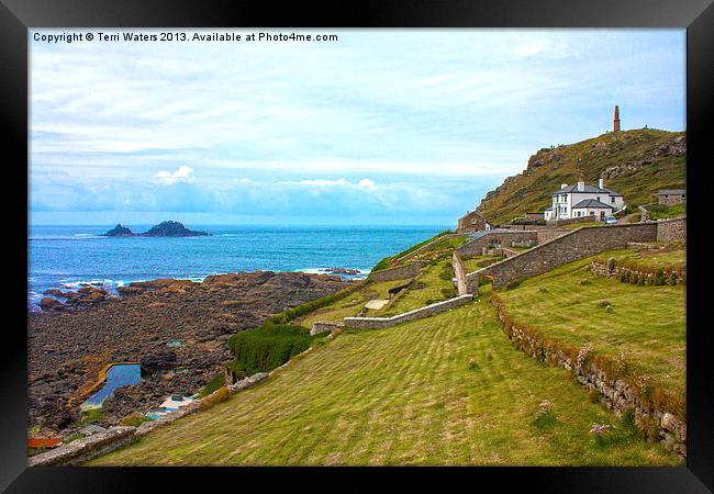 Cape Cornwall Framed Print by Terri Waters