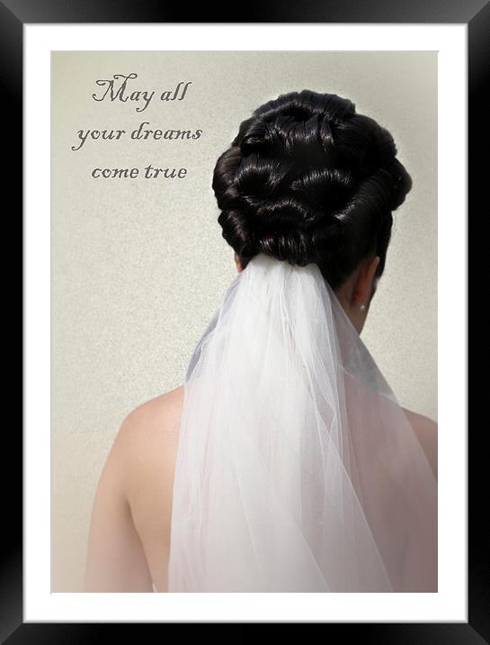 A Wedding Day Message Framed Mounted Print by Terri Waters