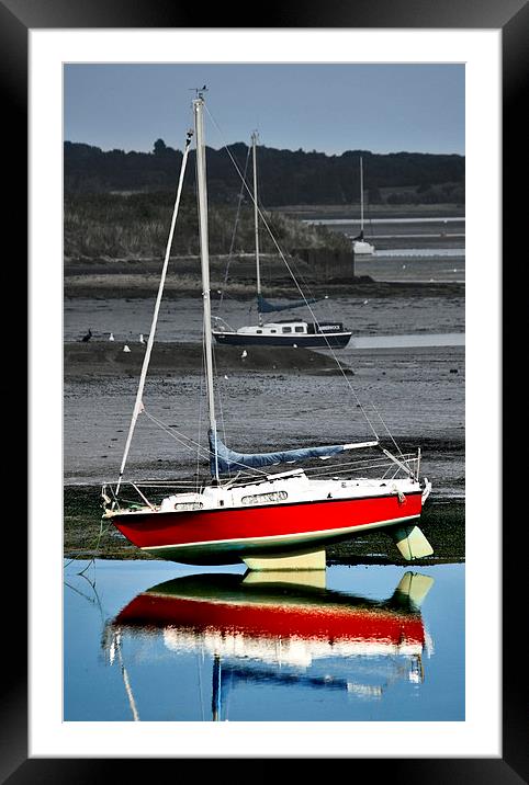 River Stour Yachts Framed Mounted Print by Darren Burroughs