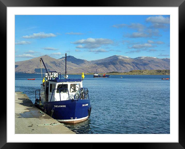 Ferry to Isle of Lismore Framed Mounted Print by David Wilson