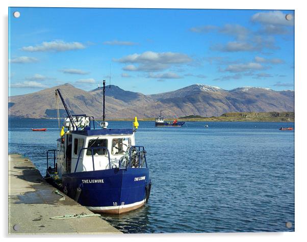 Ferry to Isle of Lismore Acrylic by David Wilson