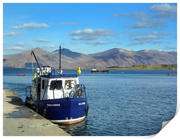 Ferry to Isle of Lismore Print by David Wilson