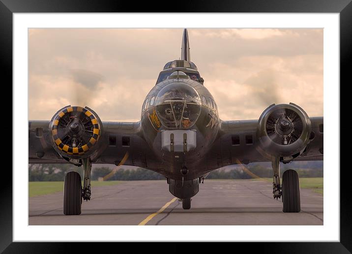 B-17 Taxies in Framed Mounted Print by Keith Campbell