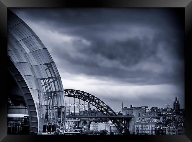Over the Tyne Framed Print by Neil Young