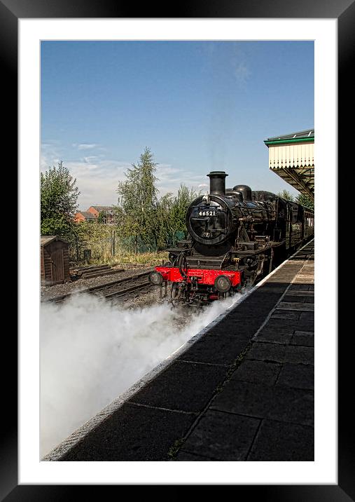 No 46521 departing Framed Mounted Print by Val Saxby LRPS