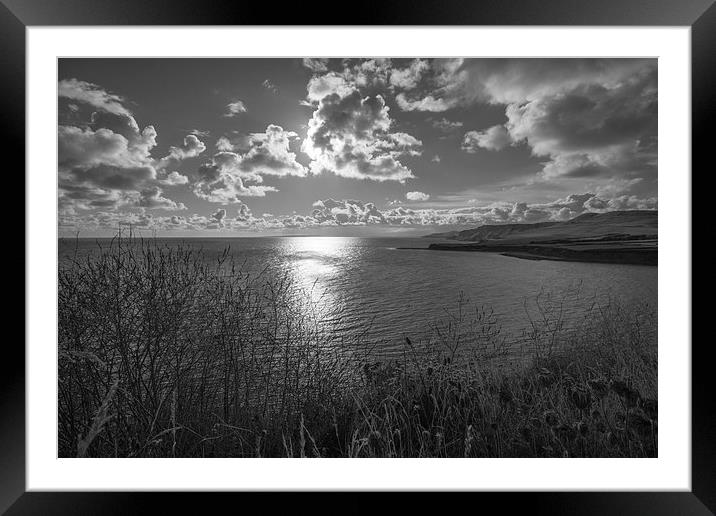 View from the clifftop Framed Mounted Print by Phil Wareham