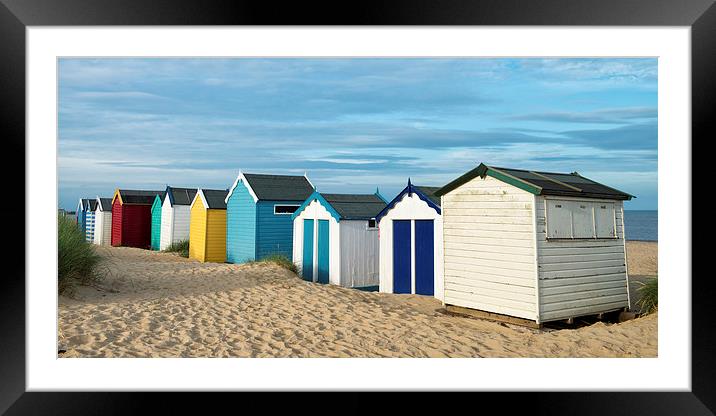 Beach Huts at Southwold Framed Mounted Print by Martin Parratt