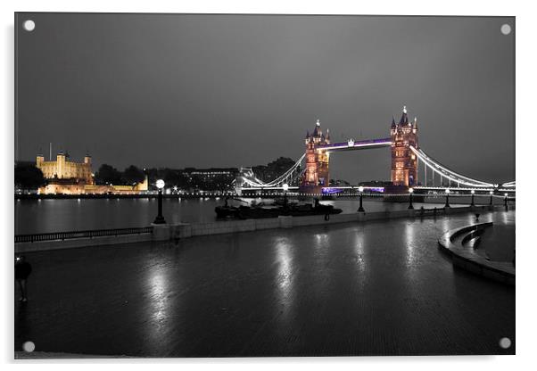 Tower Bridge Thames London Acrylic by David French