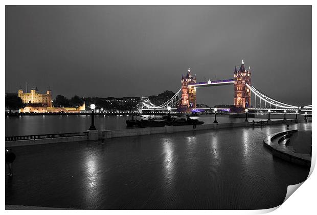 Tower Bridge Thames London Print by David French