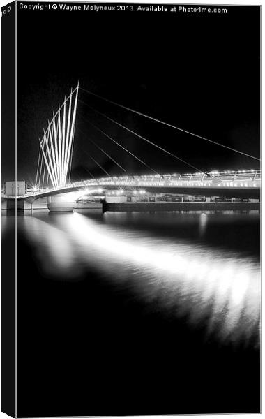Media Bridge Salford Canvas Print by Wayne Molyneux