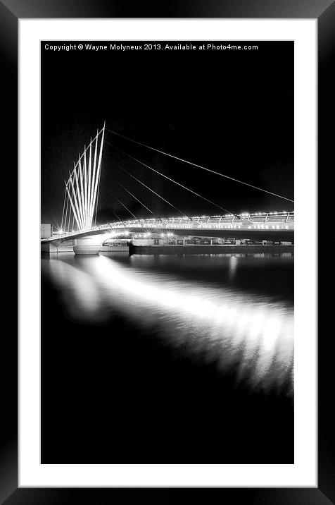 Media Bridge Salford Framed Mounted Print by Wayne Molyneux