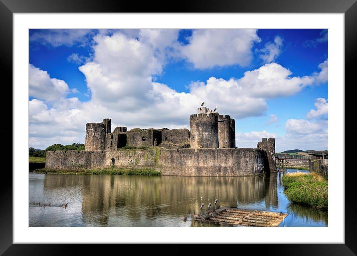 Caerphilly Castle 5 Framed Mounted Print by Steve Purnell