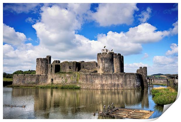 Caerphilly Castle 5 Print by Steve Purnell