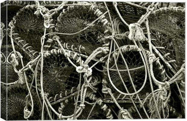 Lobster pots Canvas Print by Malcolm Smith