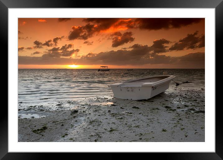 Mauritian Sunrise Framed Mounted Print by Neal P
