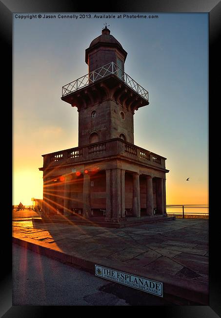 The Beach Lighthouse Framed Print by Jason Connolly