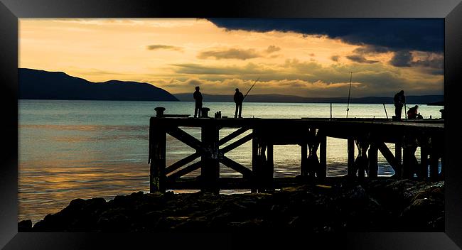 Anglers at Portencross Framed Print by Tylie Duff Photo Art