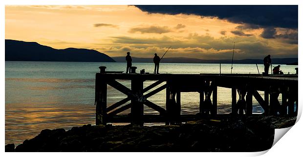 Anglers at Portencross Print by Tylie Duff Photo Art