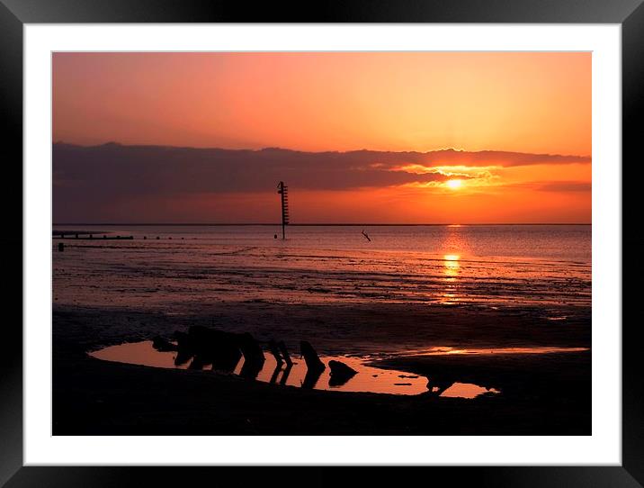 Sunset Framed Mounted Print by David Brooks
