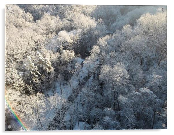 Snowy Hills Acrylic by Pics by Jody Adams