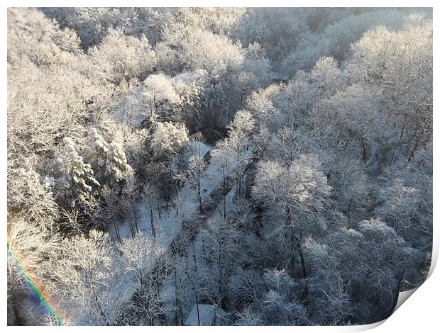 Snowy Hills Print by Pics by Jody Adams