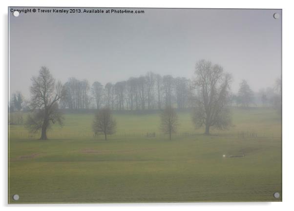 Foggy Morning Acrylic by Trevor Kersley RIP