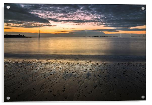 Sunrise at Sea Palling Acrylic by Stephen Mole