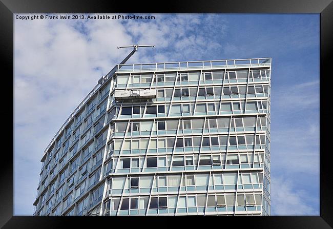 High Rise Building window cleaning Framed Print by Frank Irwin